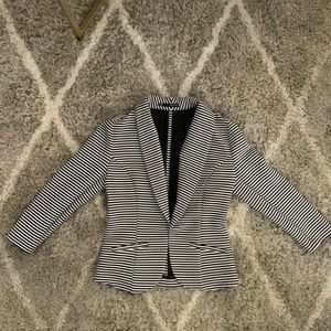 Black and white striped blazer (Maurices)